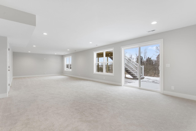 view of carpeted empty room