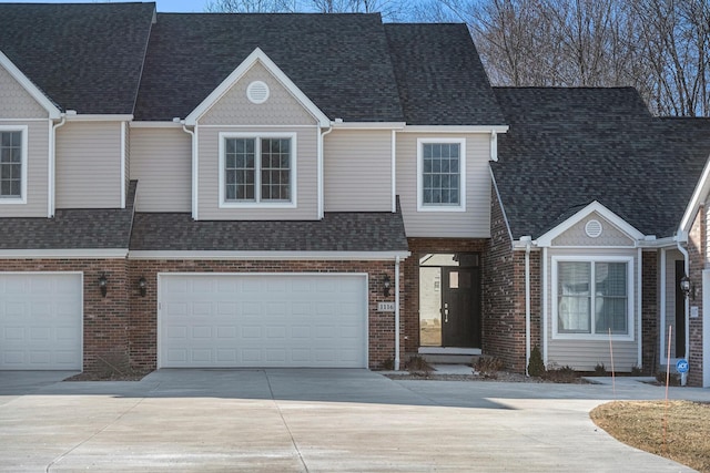 view of property with a garage