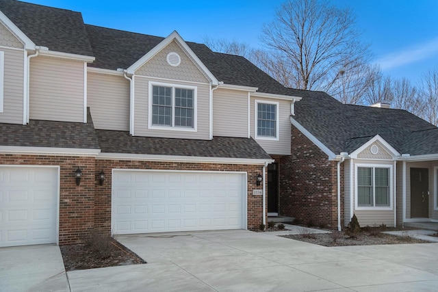 view of front facade with a garage