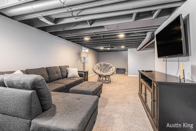 view of carpeted living room