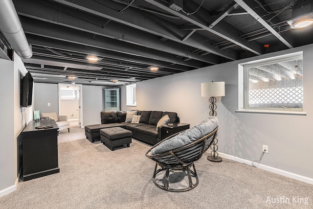 view of carpeted living room