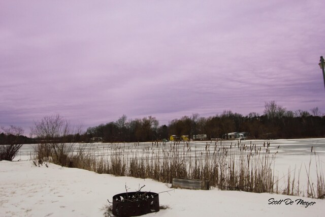 view of snowy yard