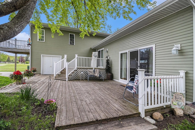 view of wooden deck