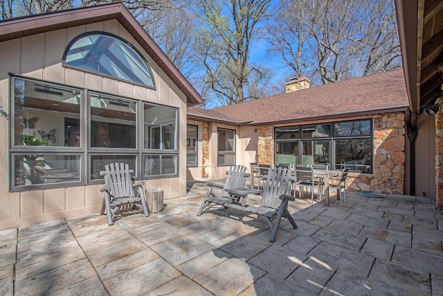 view of patio featuring outdoor dining space