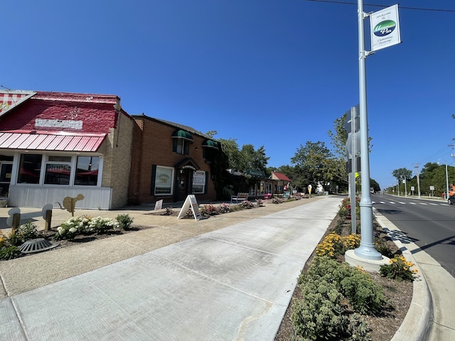 view of road with sidewalks