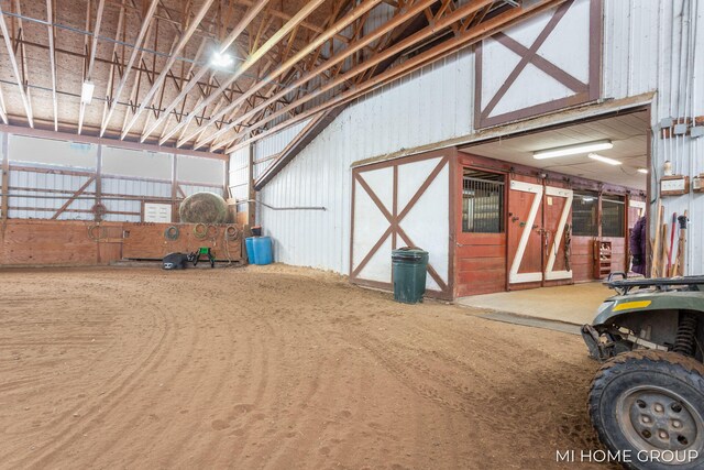 view of horse barn