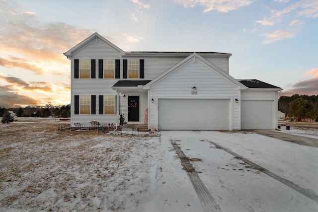 view of front of house featuring a garage