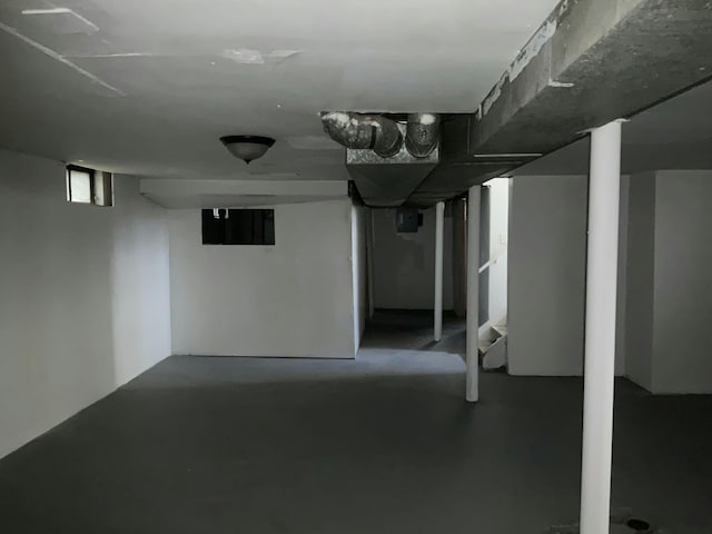 view of basement