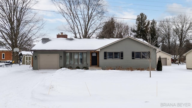 ranch-style house with a garage