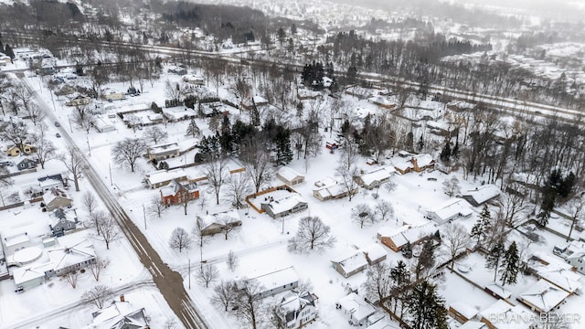 view of snowy aerial view