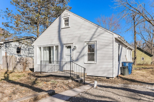 view of bungalow-style home