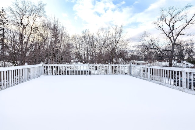 view of snowy yard