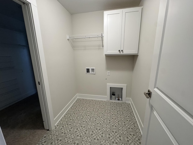 275 Hickory Valley Dr, Kalamazoo, MI 49009 - washroom with washer hookup, baseboards, and cabinet space