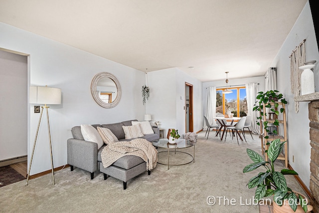 view of carpeted living room