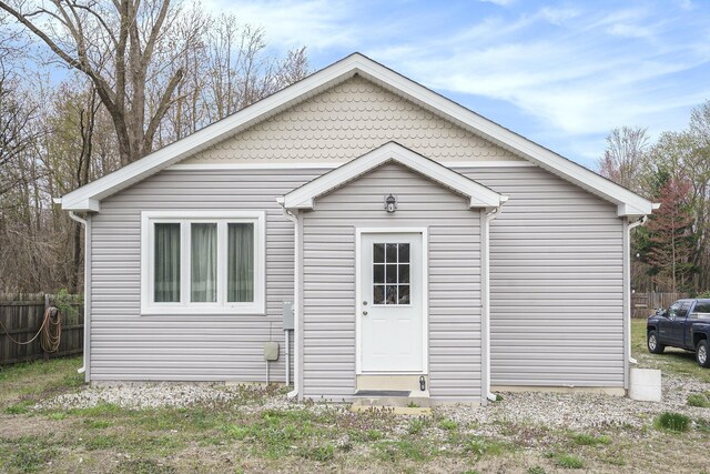 37076 76th St, Covert, MI 49043 - rear view of house with fence