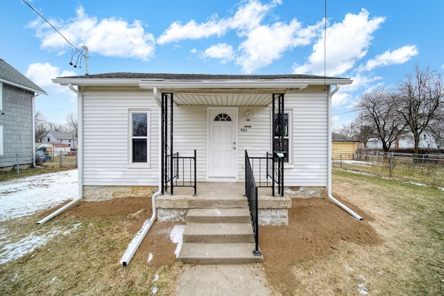 view of bungalow-style home