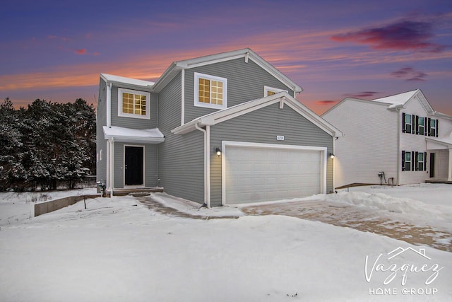 front facade featuring a garage