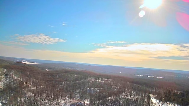 view of aerial view at dusk