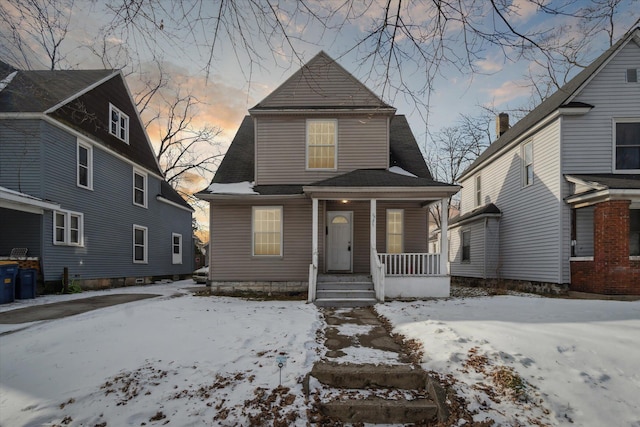 view of front of house with a porch