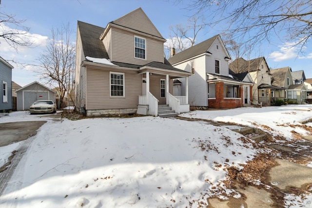 view of property with a porch