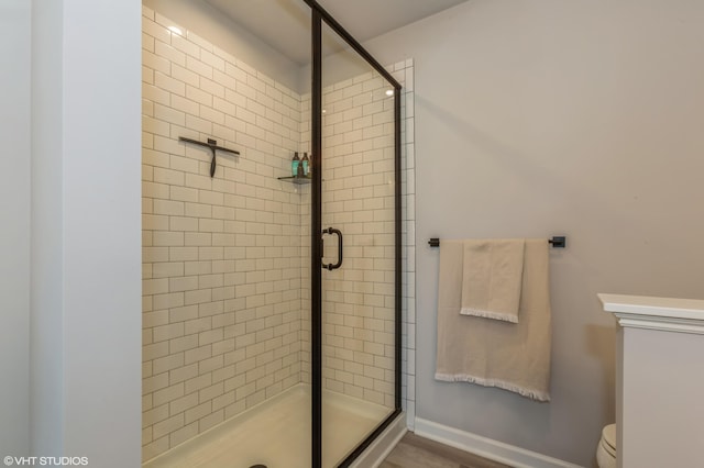 6058 Racine Dr, Stevensville, MI 49127 - full bathroom with a stall shower and toilet