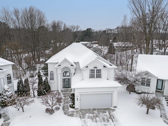 front of property featuring a garage