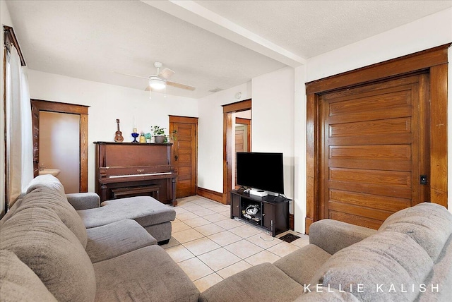 324 Gunnison Ave SW, Grand Rapids, MI 49504 - living area with light tile patterned floors and ceiling fan