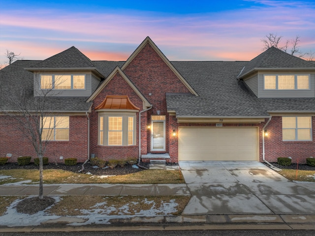 view of front of house featuring a garage