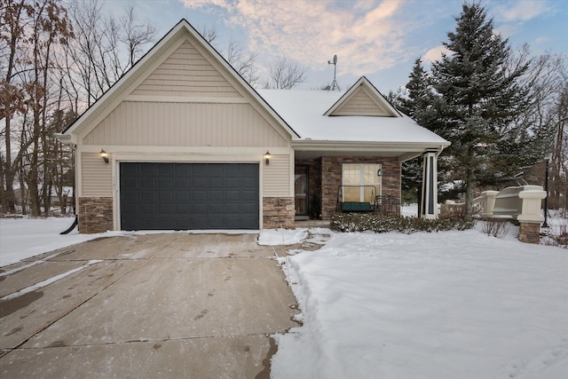 view of front of house featuring a garage