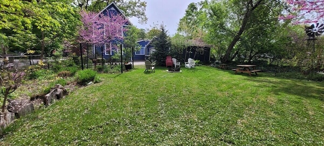 view of yard featuring a gazebo