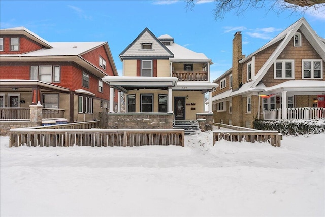 view of front of home with a porch