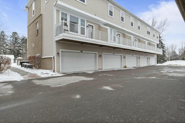 exterior space featuring a garage