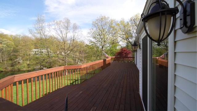 159 Westshore Dr, Jerome, MI 49249 - wooden deck with a lawn