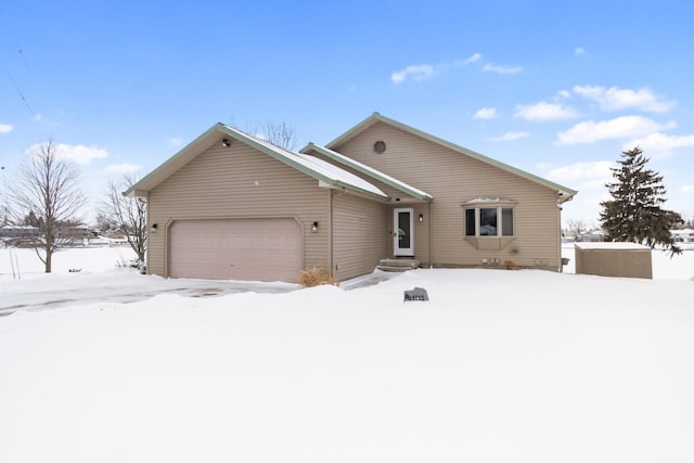 view of front of home featuring a garage