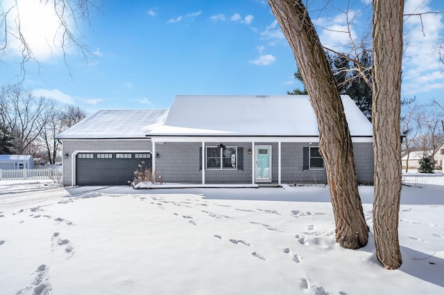 view of front of house featuring a garage