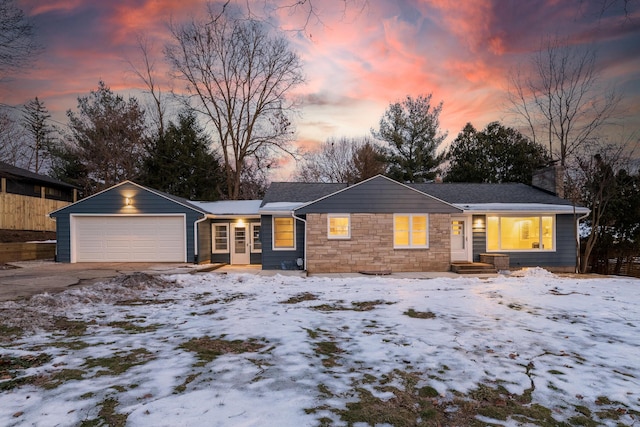 ranch-style house with a garage