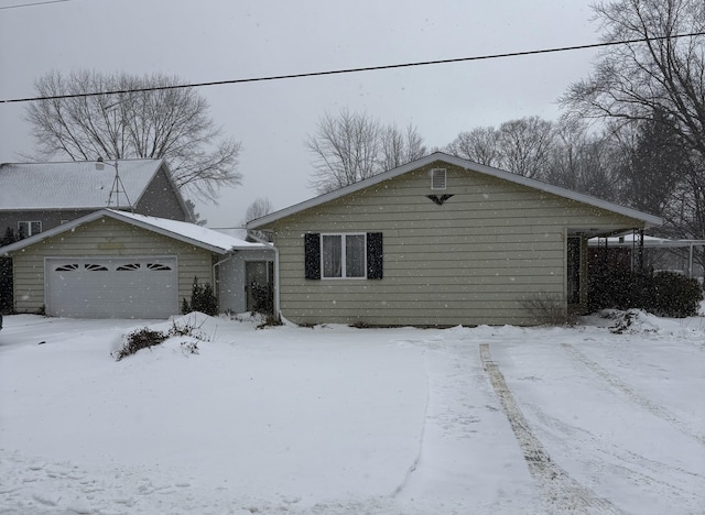 view of front of home featuring a garage