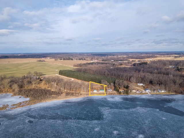 aerial view featuring a rural view