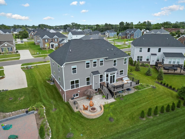 bird's eye view featuring a residential view