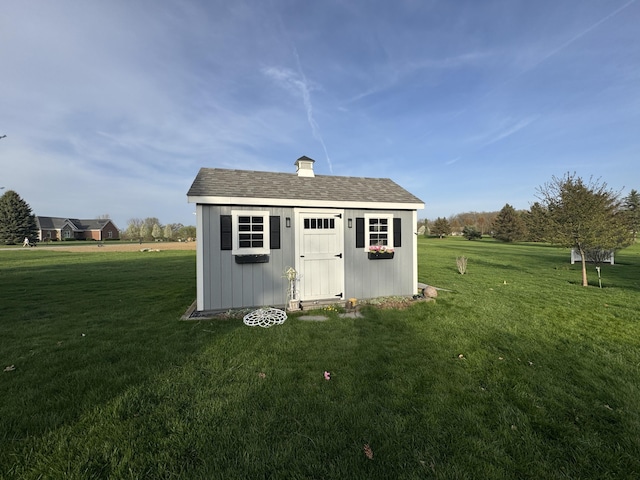 view of shed