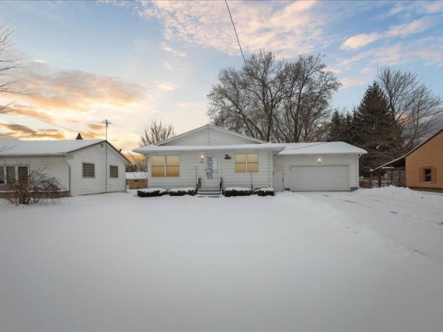 view of front of property with an attached garage