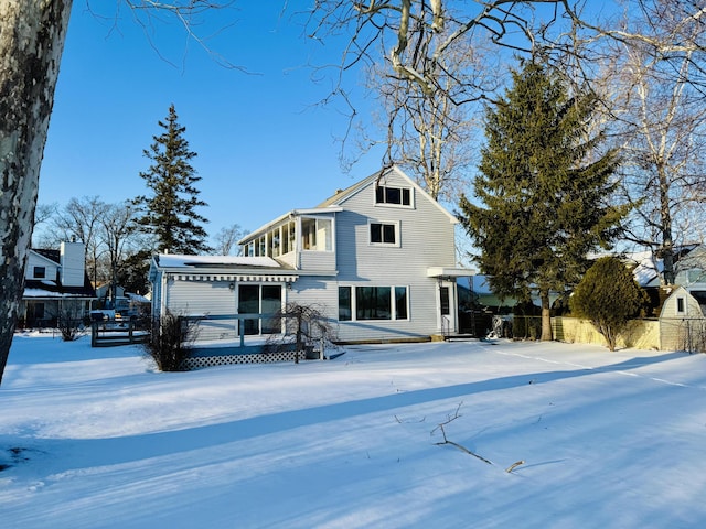 exterior space featuring fence