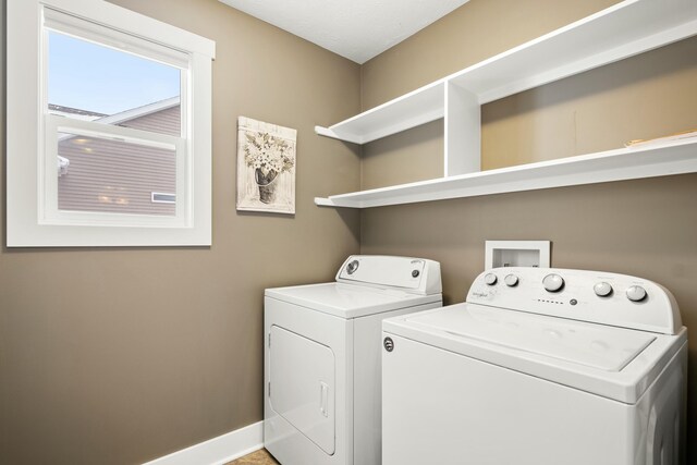4588 Gordonshire NW, Grand Rapids, MI 49534 - laundry room featuring laundry area, washer and clothes dryer, and baseboards