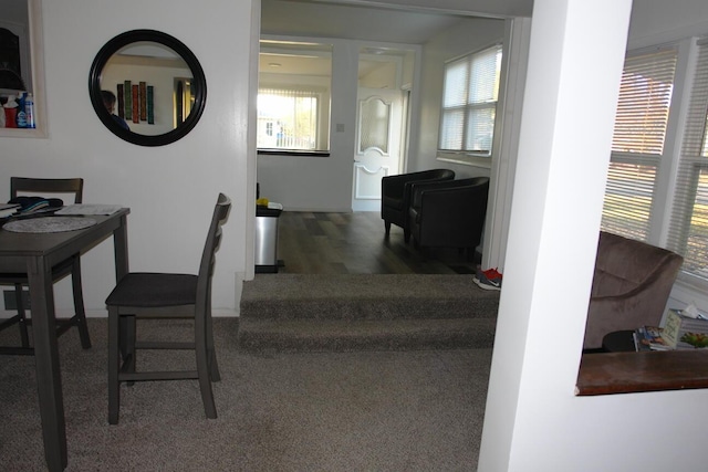 interior space with wood finished floors