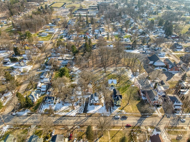 aerial view with a residential view