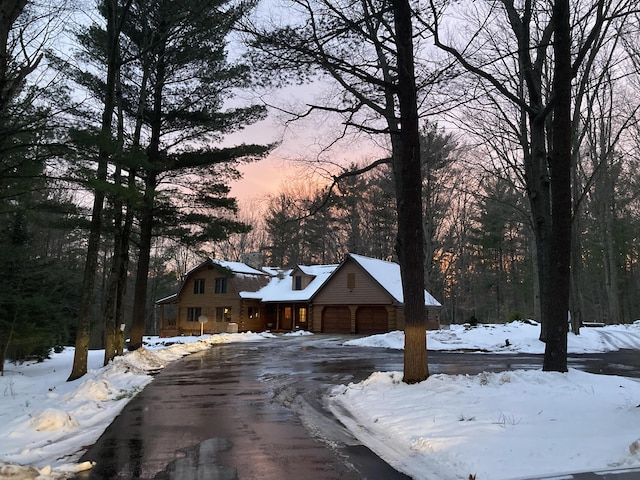 view of front of home with an attached garage