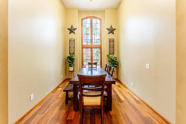 7016 Hyde Park Rd, Whitehall, MI 49461 - dining area with light wood-type flooring and baseboards