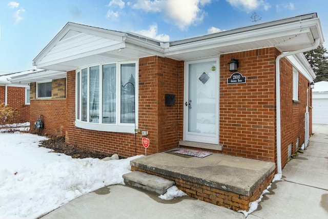 view of front of property with brick siding