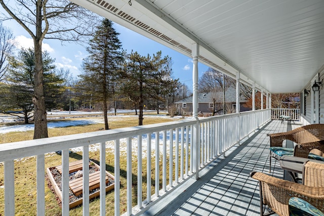 balcony with covered porch