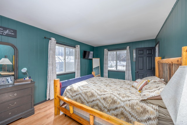 bedroom featuring light wood-style floors